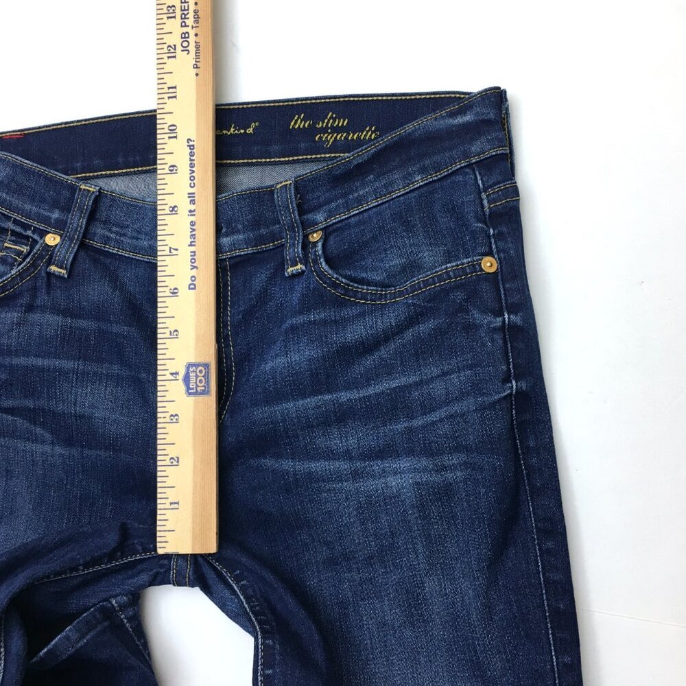 7 For All Mankind Jeans The Slim Cigarette Skinny Stretch Dark Wash size 29 - Picture 6 of 8